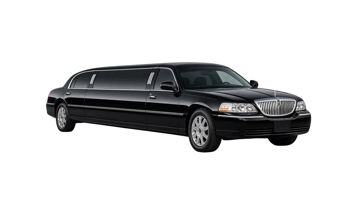 Black Lincoln stretch limousine, exterior reference for Pinal Classic Limousine.