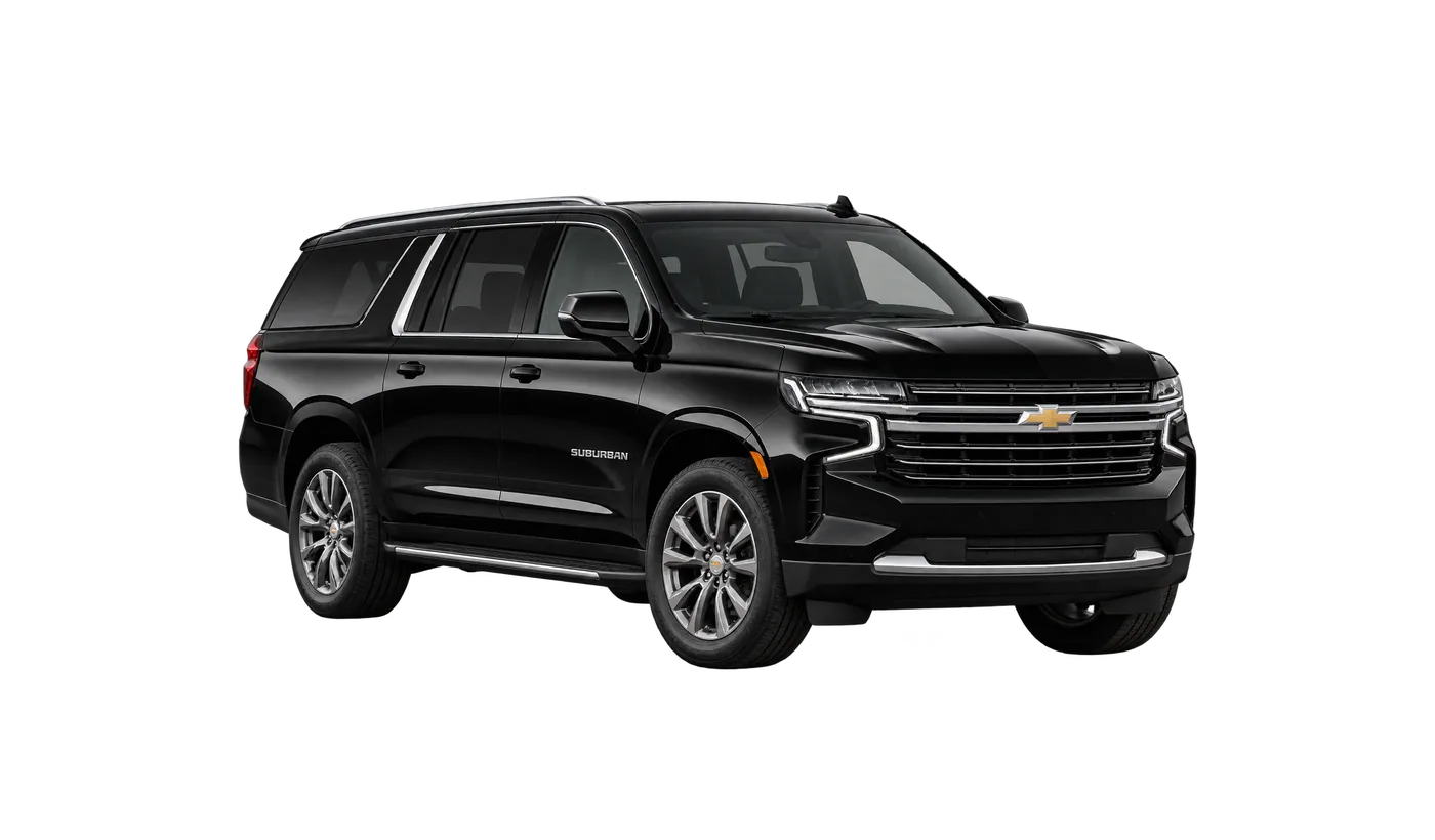 Black Chevrolet SUV, exterior reference for the Pinal Premier SUV seven-passenger class.